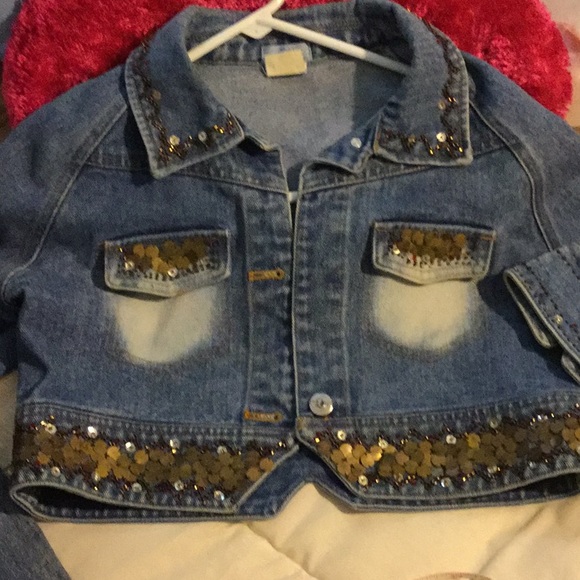 blue river Tops - Blue River denim Bolero jacket